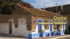  Presentation with facade - Colorful theme enhanced with medina of asilah morocco backdrop and a tawny brown colored foreground