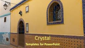  Presentation with facade - Cool new theme with medina of assilah morocco backdrop and a tawny brown colored foreground