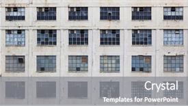  Presentation with old building britain gif - Cool new slide set with facade of an old neglect backdrop and a gray colored foreground