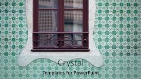  Presentation with facade - Colorful PPT layouts enhanced with facade-of-building-with-portuguese backdrop and a light blue colored foreground