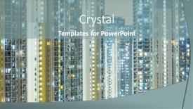  Presentation with facade - PPT theme consisting of facade of building background and a seafoam green colored foreground