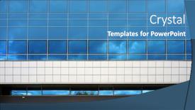  Presentation with facade - Presentation consisting of facade-of-modern-building-reflection background and a teal colored foreground