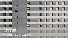  Presentation with rise - Amazing PPT theme having facade-of-modern-high-rise backdrop and a gray colored foreground