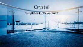  Presentation with office images - Colorful slide set enhanced with facade of modern office building blue toned images backdrop and a light blue colored foreground