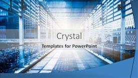  Presentation with office images - Amazing presentation having facade of modern office building blue toned images backdrop and a light blue colored foreground