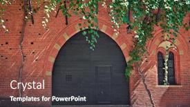  Presentation with brick - Beautiful theme featuring facade-of-red-brick-retro backdrop and a dark gray colored foreground