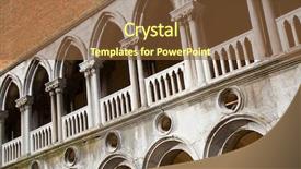  Presentation with facade - Audience pleasing slide deck consisting of facade of the doge palace backdrop and a tawny brown colored foreground