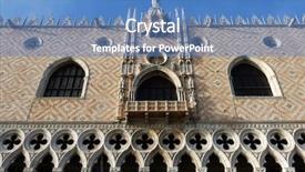  Presentation with facade - Beautiful presentation theme featuring facade of the doges palace backdrop and a teal colored foreground