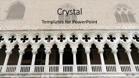  Presentation with facade - Amazing slide set having facade of the doges palace backdrop and a soft green colored foreground