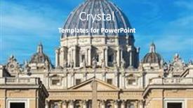  Presentation with blue sky - PPT theme having facade-of-the-famous-papal background and a  colored foreground