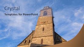  Presentation with gothic - Audience pleasing slide set consisting of facade-of-the-late-gothic backdrop and a light blue colored foreground