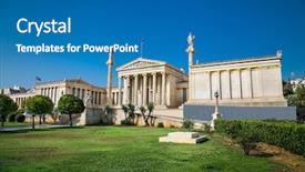  Presentation with facade - Colorful slide set enhanced with facade of the national academy backdrop and a teal colored foreground