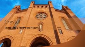  Presentation with facade - Slide set with facade-of-the-san-lorenzo background and a gold colored foreground