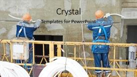  Presentation with joint - Presentation theme with facade plasterers sealing joint background and a light gray colored foreground