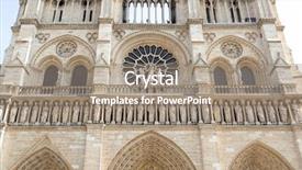  Presentation with notre dame - Audience pleasing theme consisting of facade saint statues unesco world backdrop and a  colored foreground