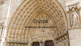  Presentation with notre dame paris france - Presentation theme consisting of facade saint statues unesco world background and a coral colored foreground