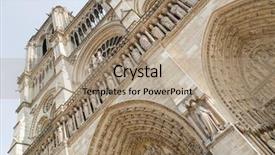  Presentation with notre dame paris france - Beautiful presentation theme featuring facade saint statues unesco world backdrop and a  colored foreground