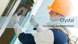  Presentation with thermal insulation - Beautiful presentation featuring facade thermal insulation works backdrop and a light blue colored foreground