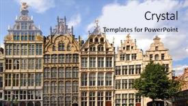  Presentation with belgium - Colorful slides enhanced with city center of antwerp backdrop and a light blue colored foreground