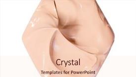  Presentation with blush - Presentation featuring face a smears of lipstick background and a lemonade colored foreground