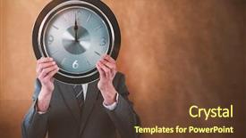  Presentation with grocery bag - PPT layouts enhanced with face against brown grocery bag background and a  colored foreground