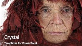  Presentation with aging - Presentation design featuring face aging - very interesting image background and a tawny brown colored foreground