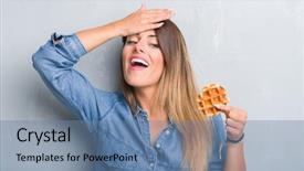  Presentation with grey - Colorful presentation enhanced with face angry and frustrated fear backdrop and a seafoam green colored foreground