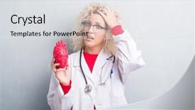  Presentation with face head in anatomy - Slides having face angry and frustrated fear background and a light gray colored foreground