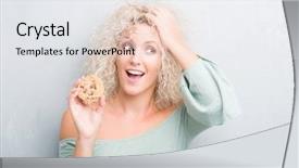  Presentation with chocolate chip - Presentation with face angry and frustrated fear background and a white colored foreground