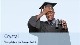  Presentation with african american women in computer - Slides enhanced with face angry and frustrated fear background and a sky blue colored foreground