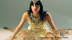  Presentation with ancient egyptian kings - Colorful PPT theme enhanced with face blackhair - ancient egyptian woman - cleopatra backdrop and a yellow colored foreground
