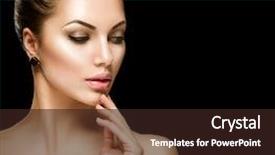  Presentation with indian woman face beauty - Audience pleasing presentation theme consisting of face closeup isolated on black backdrop and a wine colored foreground