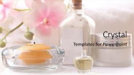  Presentation with beauty products - Amazing slides having face cream flower - spa beauty treatment products backdrop and a  colored foreground