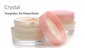  Presentation with cream - Presentation design enhanced with face-cream-isolated-on-white background and a white colored foreground