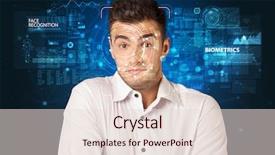  Presentation with computer vision - Presentation theme featuring face detection and recognition computer background and a lemonade colored foreground