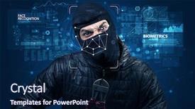  Presentation with computer vision - Amazing presentation having face detection and recognition computer backdrop and a navy blue colored foreground