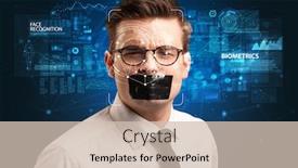  Presentation with computer vision - Audience pleasing presentation design consisting of face detection and recognition computer vision and artificial intelligence concept backdrop and a soft green colored foreground