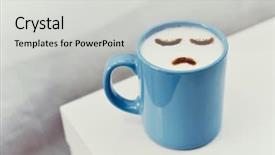  Presentation with milk powder - Colorful slide set enhanced with face drawn with cocoa powder backdrop and a light gray colored foreground