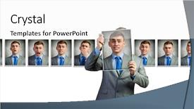  Presentation with uzbekistan architecture different pictures - Beautiful slides featuring face expression - young handsome businessman expressing different backdrop and a white colored foreground