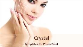  Presentation with female - Theme with face lift - pretty female against a white background and a lemonade colored foreground