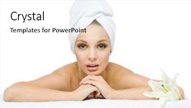  Presentation with youth mental health - Audience pleasing PPT theme consisting of face lying near white lily backdrop and a  colored foreground