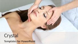  Presentation with face mask - Colorful theme enhanced with drug - packet with white narcotic backdrop and a tawny brown colored foreground