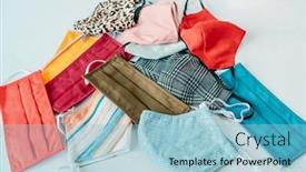  Presentation with messy - Colorful theme enhanced with face-mask-protective-covid-19 backdrop and a light blue colored foreground