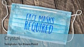  Presentation with face mask - Amazing presentation theme having face-masks-required-text backdrop and a light blue colored foreground