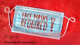  Presentation with face mask - PPT theme consisting of face-masks-required-text background and a red colored foreground