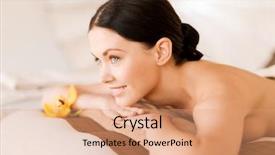  Presentation with medical spa - Amazing slide deck having face medical - picture of woman in spa backdrop and a coral colored foreground