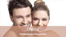  Presentation with young happy couple - Audience pleasing presentation consisting of face men - closeup portrait of a happy backdrop and a coral colored foreground