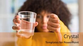  Presentation with african america - Slide set with face negative sign showing dislike background and a gold colored foreground