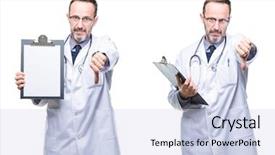  Presentation with collage - Cool new slides with face negative sign showing dislike backdrop and a sky blue colored foreground