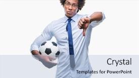  Presentation with afro - PPT theme consisting of face negative sign showing dislike background and a light blue colored foreground